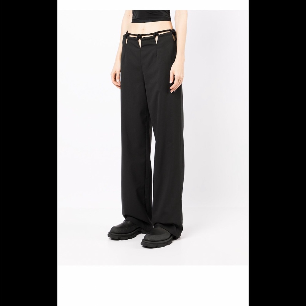 DION LEE Rope Macrame Wide Leg Trousers